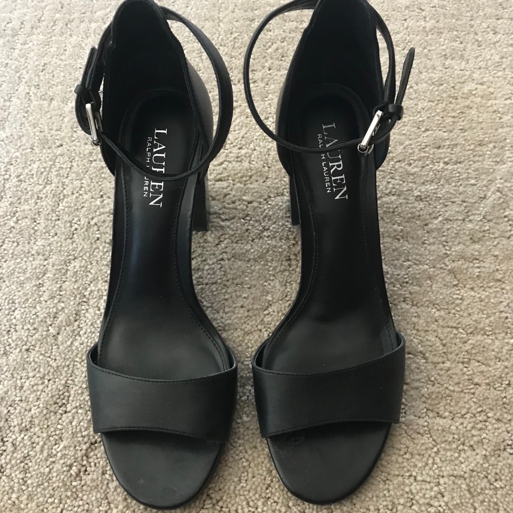 Black chunky heels